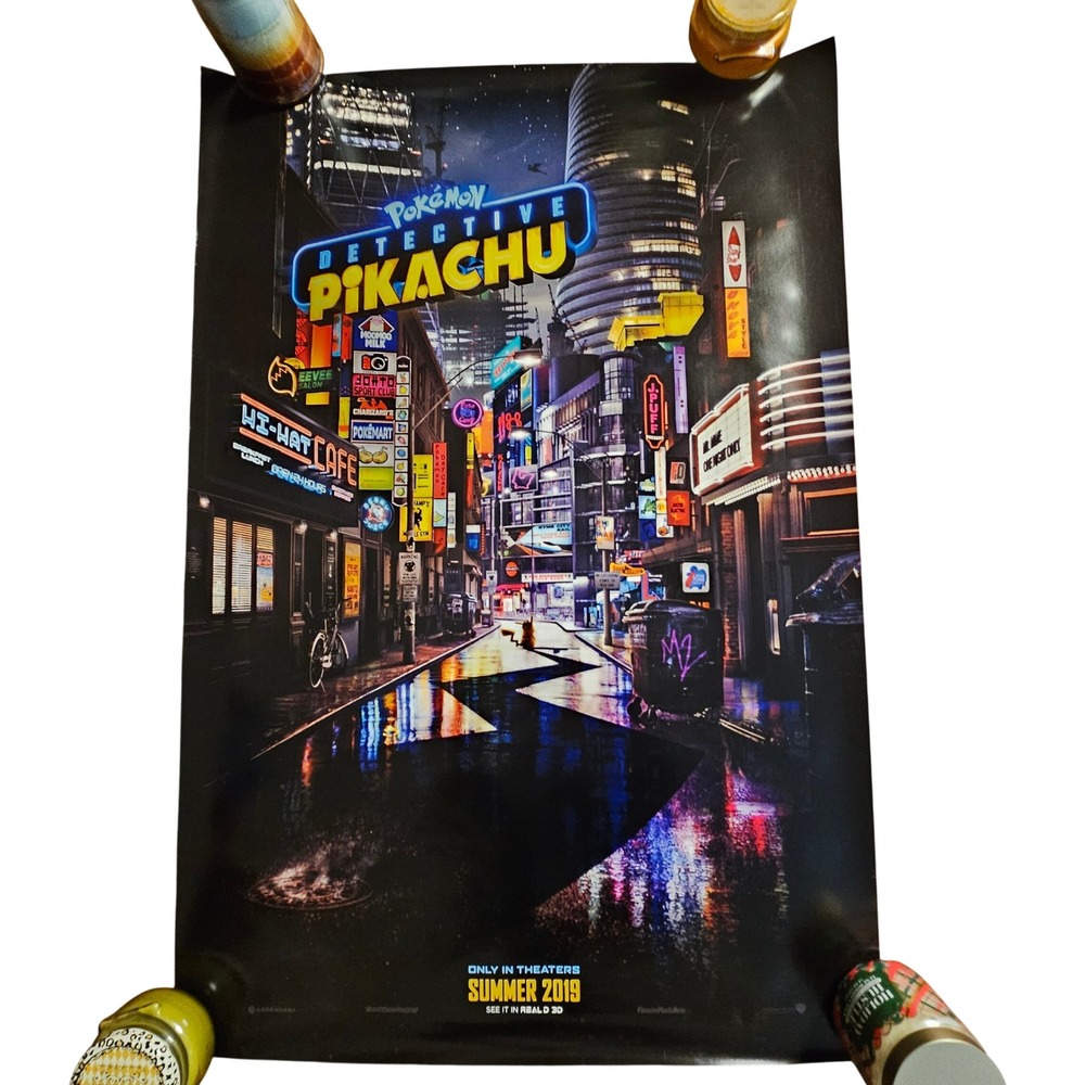 Pokémon: Detective Pikachu 2019 Promo Movie Poster 27x40 Ryan Reynolds, J. Smith